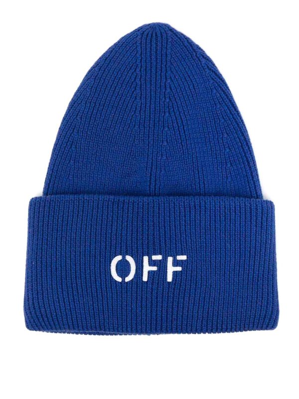 OFF-WHITE: Bonnets - Bonnet - Bleu