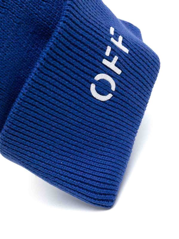 OFF-WHITE: Bonnets online - Bonnet - Bleu