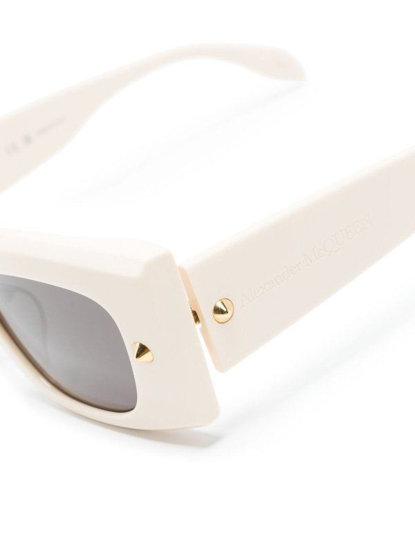 The Best Shops ALEXANDER MCQUEEN: Gafas de sol - Gafas De Sol - Blanco