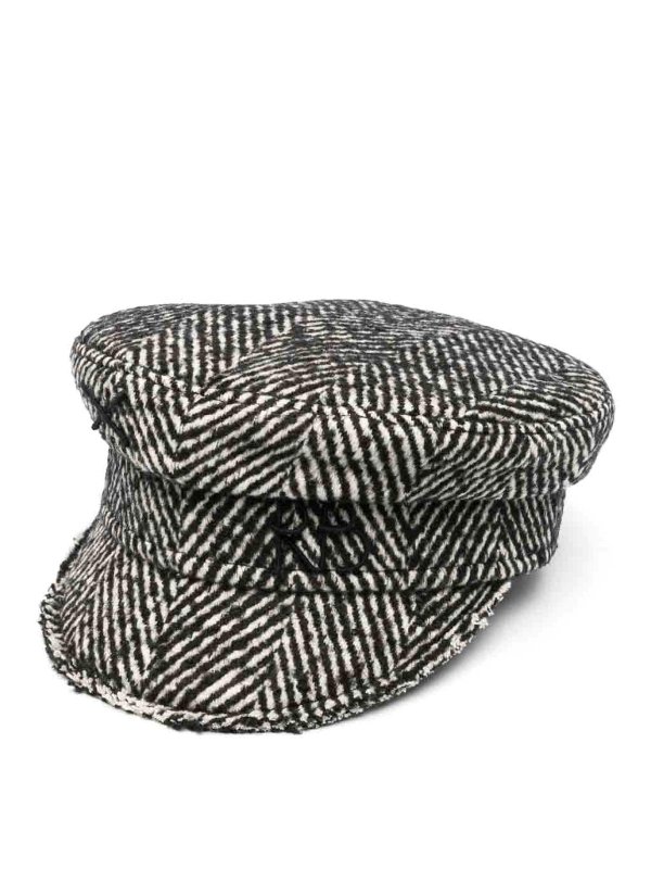 RUSLAN BAGINSKIY: hats & caps - Baker boy wool cap