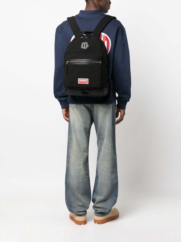 Kenzo Bold logo explore backpack - Black - Men|FD65SA113B1099