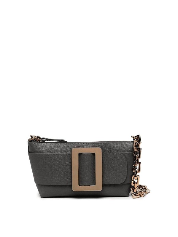 BOYY: totes bags - Buckle pouchette epsom leather handbag