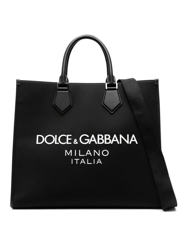 DOLCE & GABBANA: borse a tracolla - Borsa tote in nylon logato