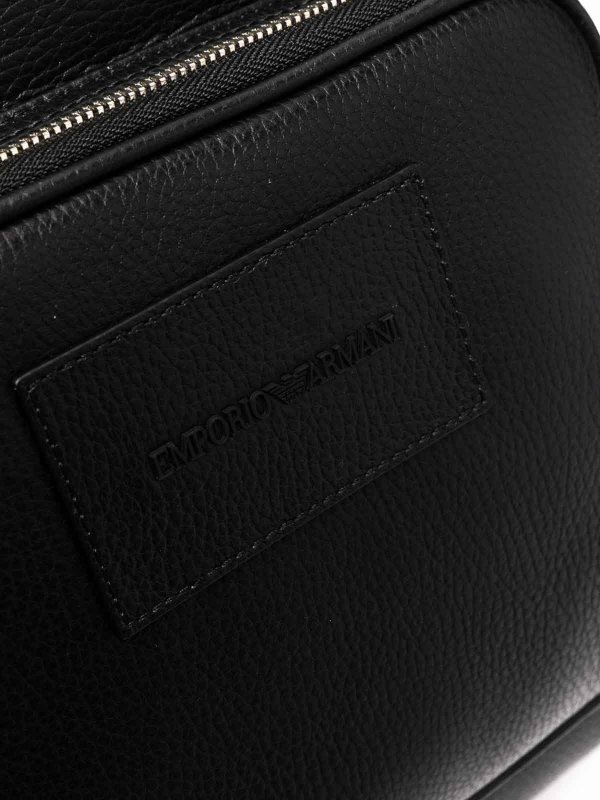 Leather backpack shop online: EMPORIO ARMANI
