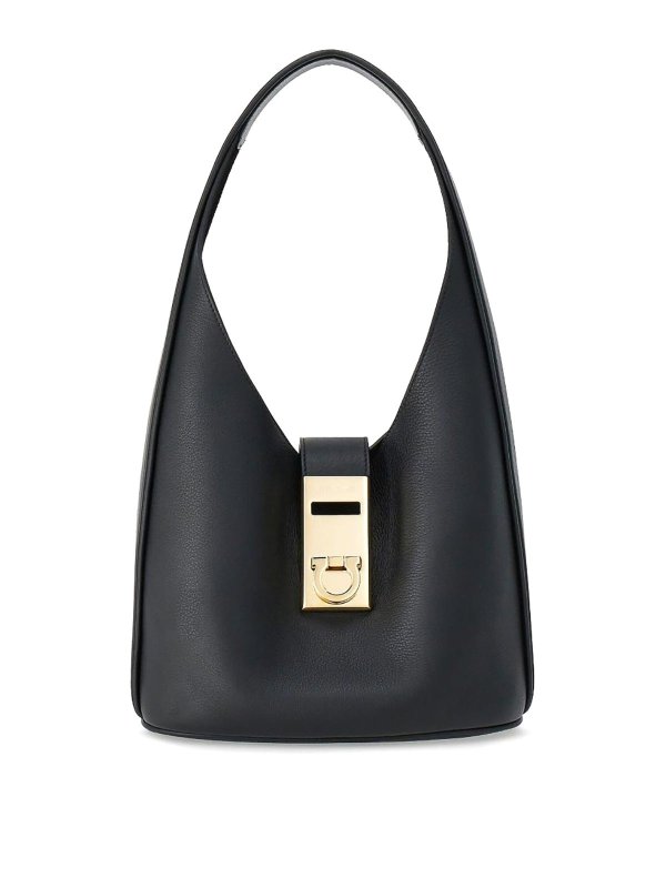 SALVATORE FERRAGAMO: cross body bags - Medium leather hobo bag