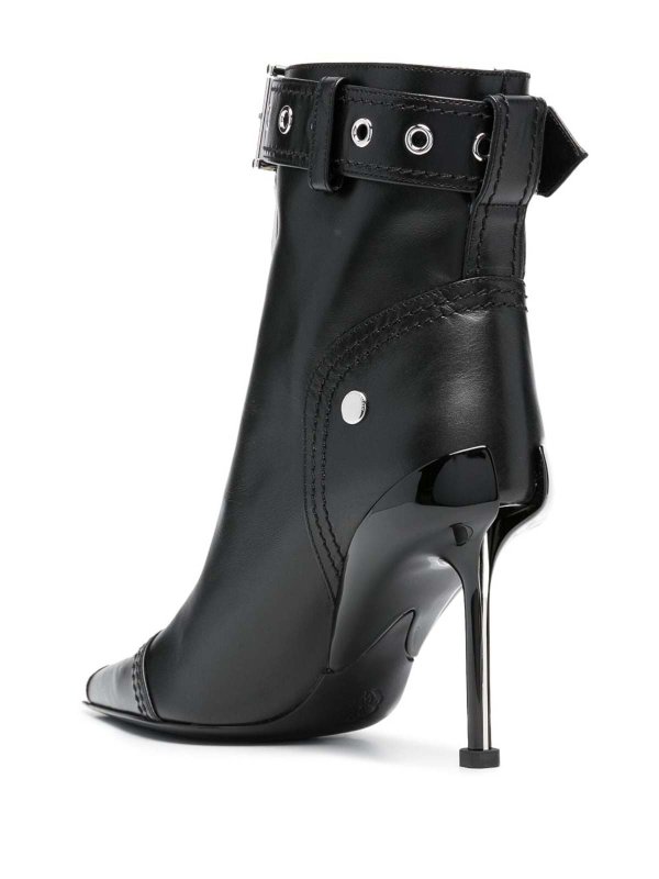 ALEXANDER MCQUEEN: ankle boots online - Leather heel ankle boots