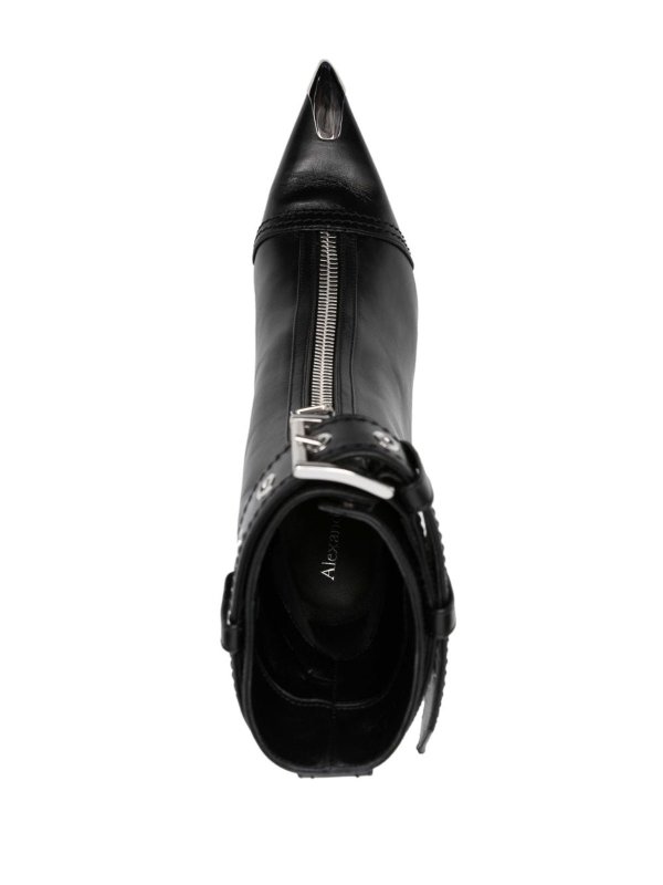 The Best Shops ALEXANDER MCQUEEN: ankle boots - Leather heel ankle boots