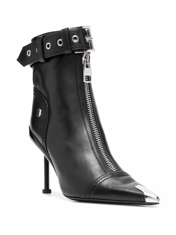 Leather heel ankle boots shop online: ALEXANDER MCQUEEN