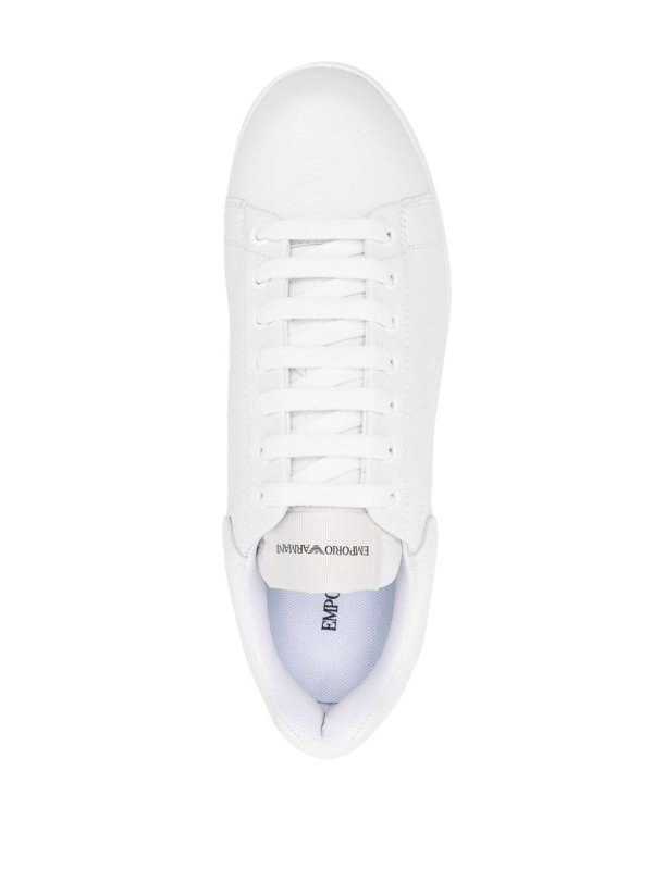 EMPORIO ARMANI: trainers online - Logo leather sneakers