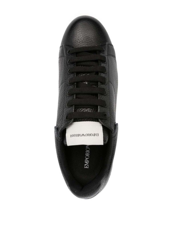 EMPORIO ARMANI: trainers online - Logo leather sneakers