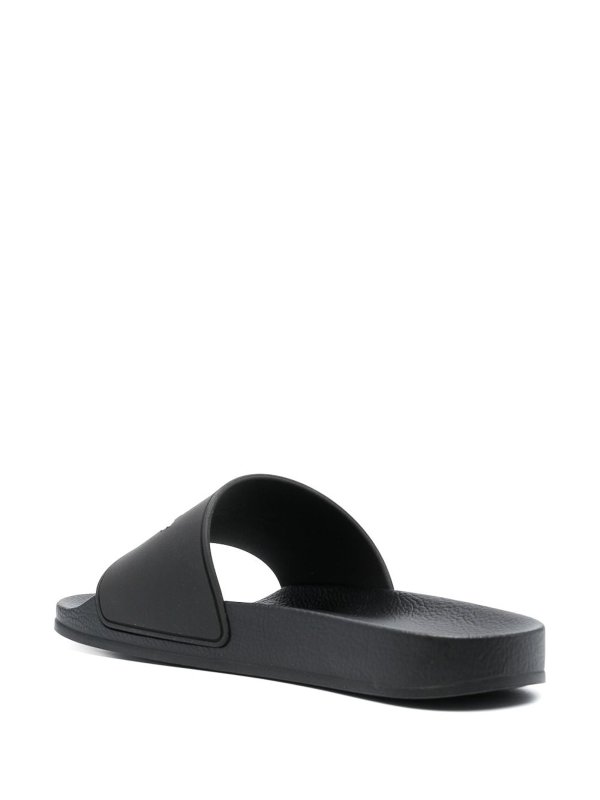 Palm Angels: flat shoes online - Logo pool sliders