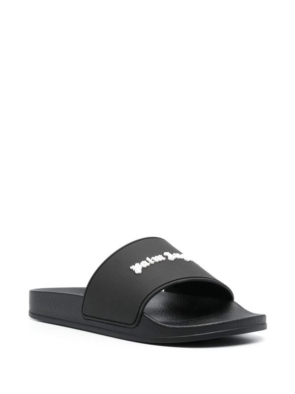 Logo pool sliders shop online: Palm Angels