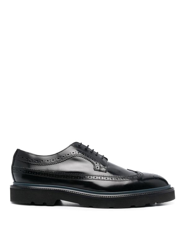 PAUL SMITH: レースアップシューズ - 編み上げ靴 - 黒