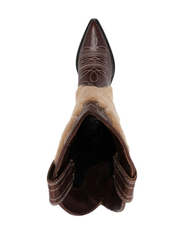 SONORA: boots online - Embroidered leather texan boots