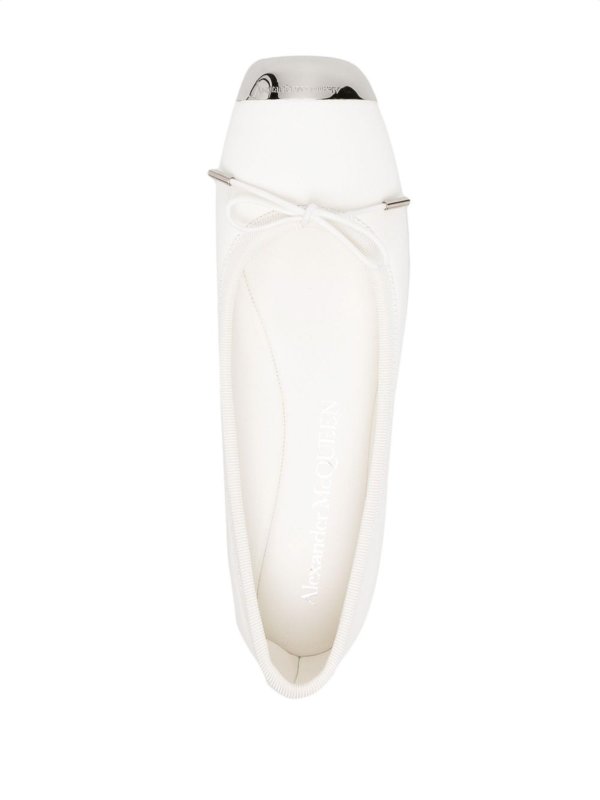 ALEXANDER MCQUEEN: flat shoes online - Leather ballet flats