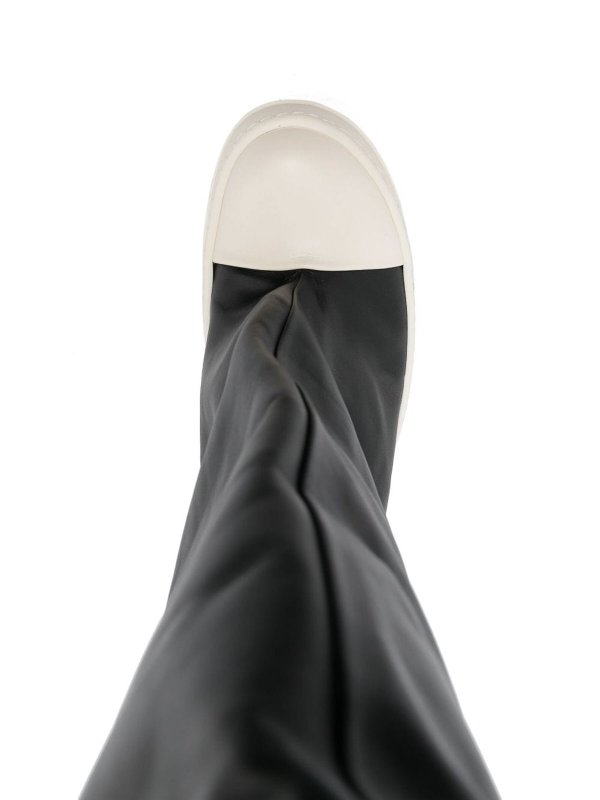 Thigh-high leather sneaker boots shop online: RICK OWENS