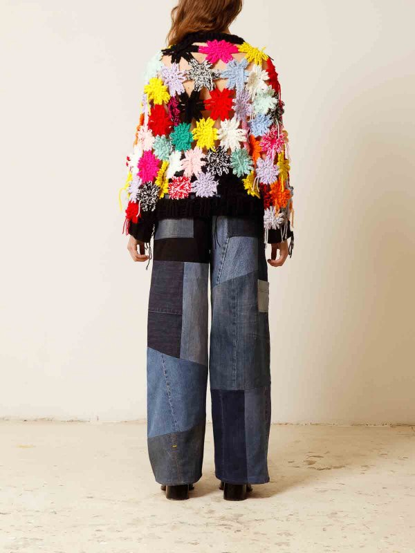 The Best Shops CAVIA: Suéteres con cuello pico - Suéter Cuello Redondo - Multicolor