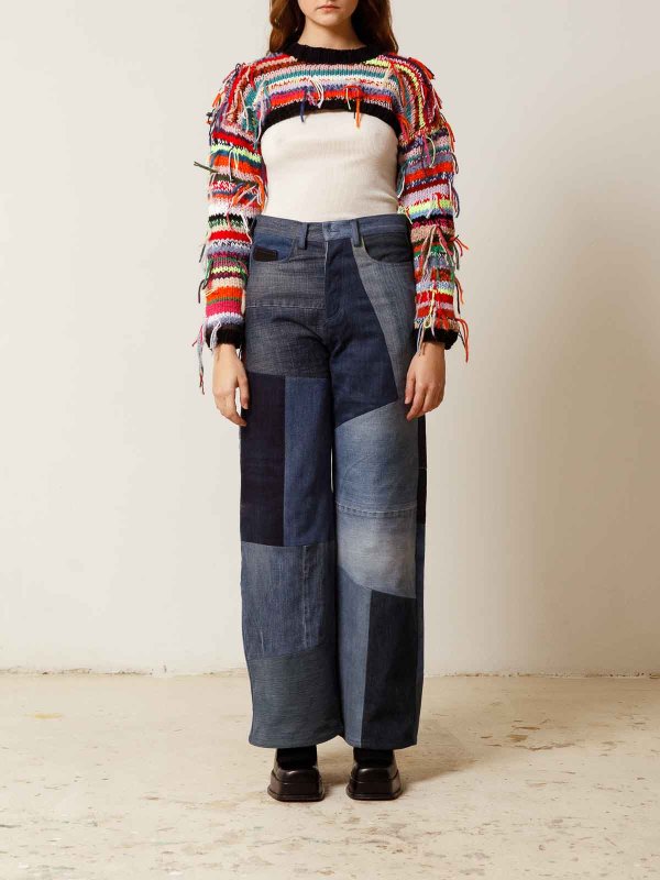 CAVIA: Strickpullover mit Rundhalsausschnitt - Rundhalspullover - Bunt