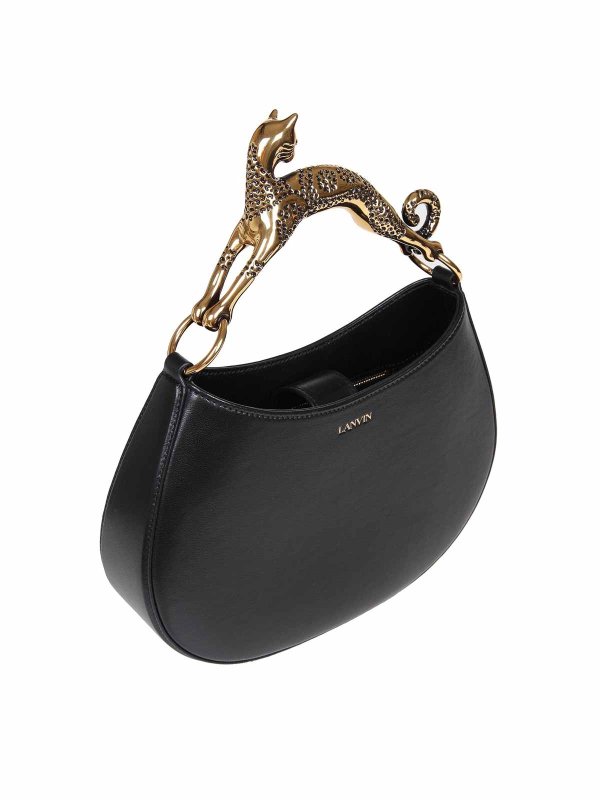 LANVIN buy online Cat hobo bag in black leather