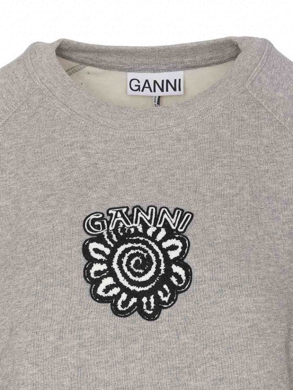 スウェットシャツ/セーター - グレー shop online: GANNI