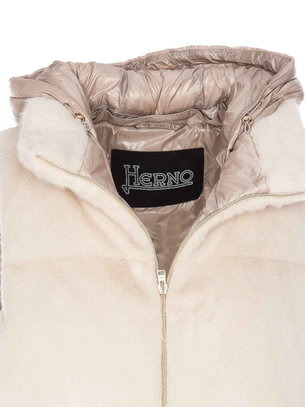 Faux fur vest shop online: HERNO