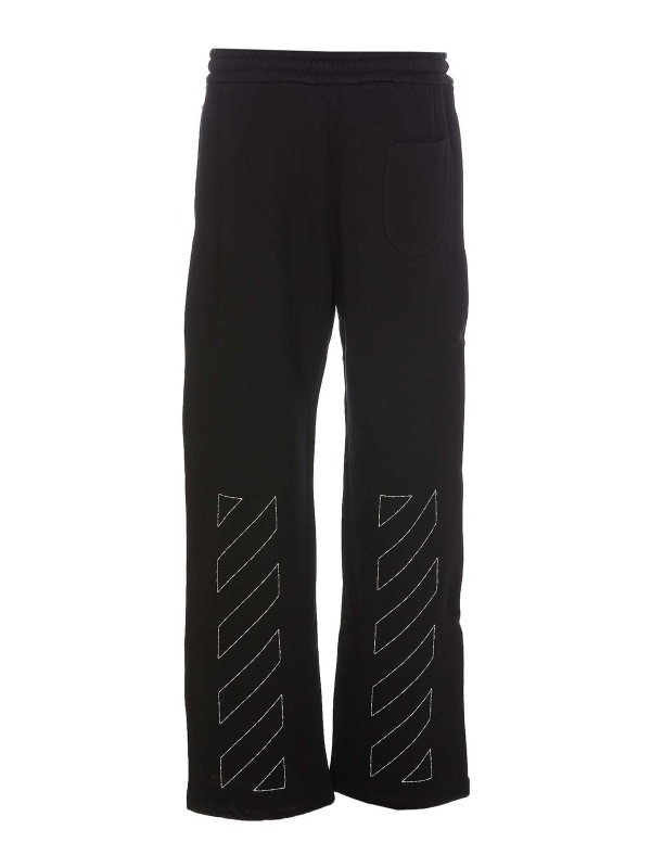 OFF-WHITE: tracksuit bottoms online - Off stitch sweatpants