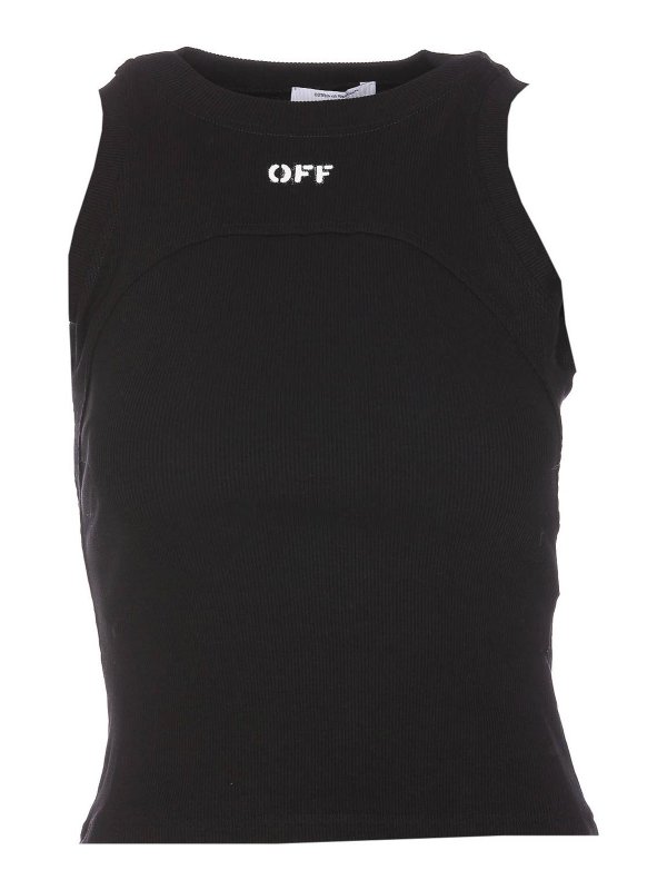 OFF-WHITE: Tops & Tank tops - Off stamp logo top
