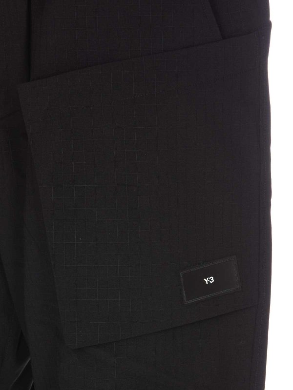 The Best Shops Y-3: Trousers Shorts - Ripstop track pants