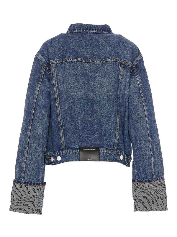ALEXANDER WANG: casual jackets online - Logo denim jacket