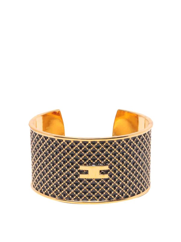 ELISABETTA FRANCHI: Bracelets & Bangles - Rigid bracelet with logo