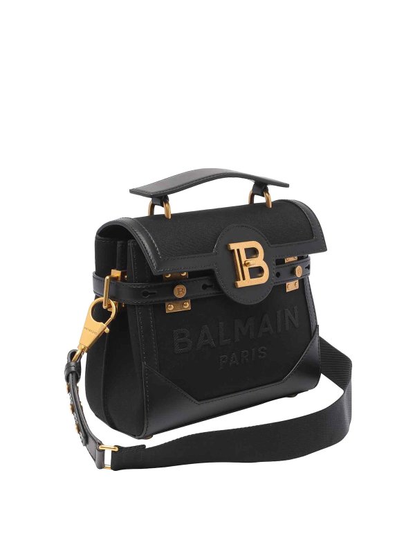 Balmain: cross body bags online - Black B-Buzz Handbag
