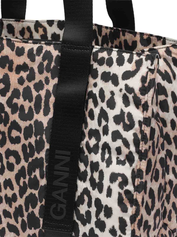 Medium recycled tote bag shop online: GANNI