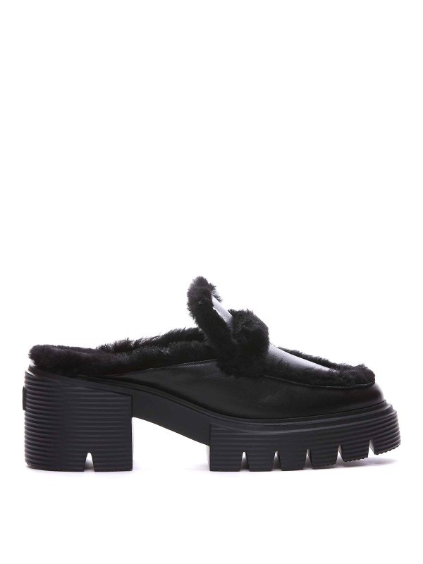 Stuart Weitzman: classiche - Stuart Weitzman Mules Neri con Logo