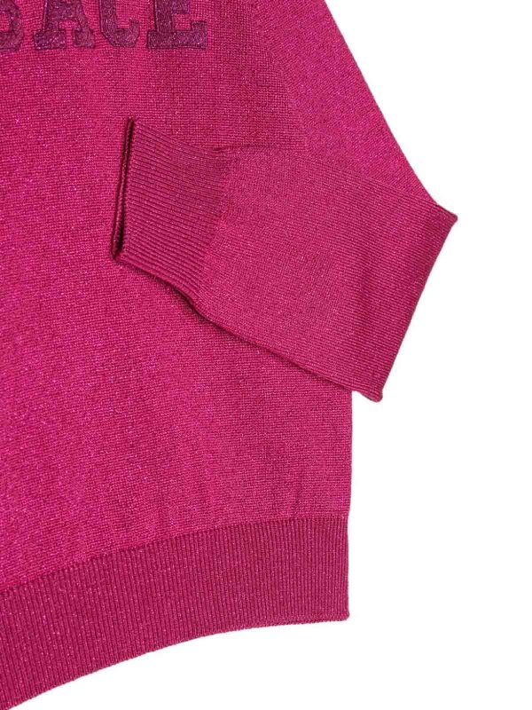 The Best Shops VERSACE YOUNG: crew necks - Fuchsia lurex girl versace jumper