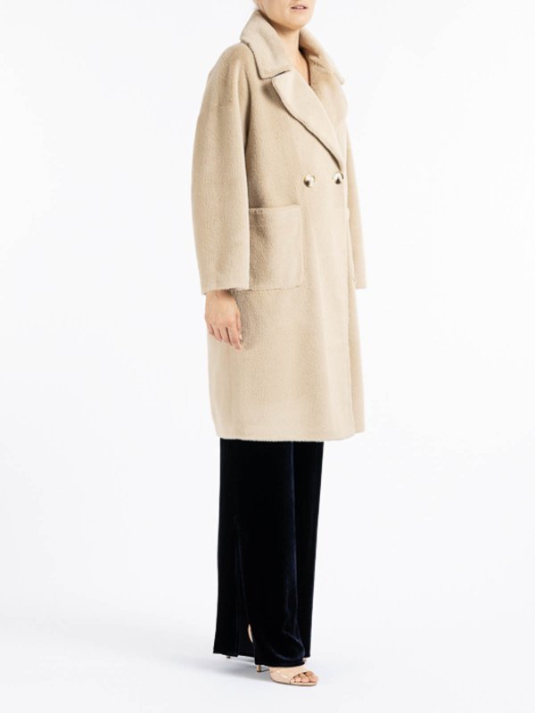 The Best Shops BETTA CORRADI: 毛皮＆シアリングコート - 毛皮/ムートンコート - ベージュ