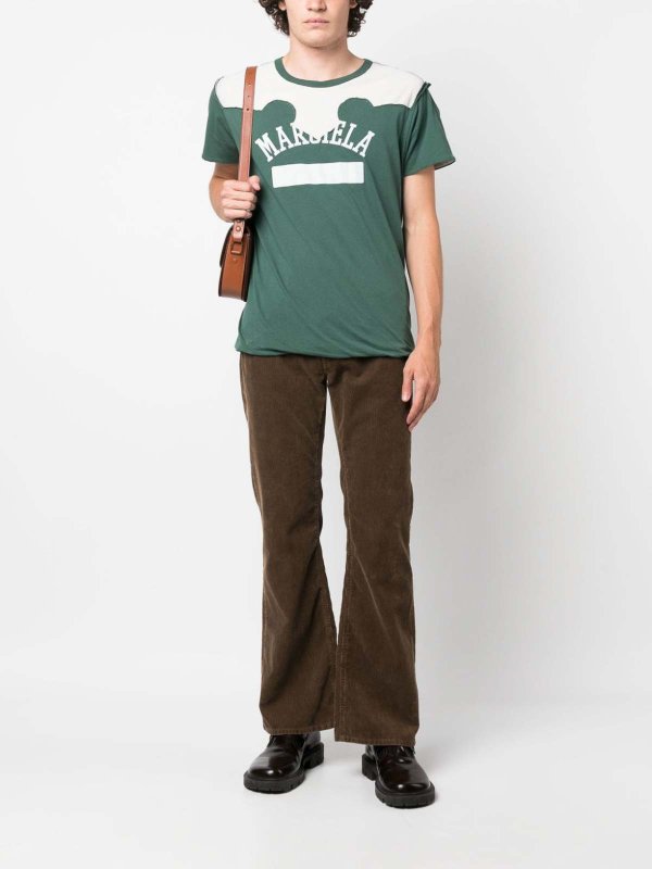 Maison Margiela buy online T-shirt invecchiata con stampa logo