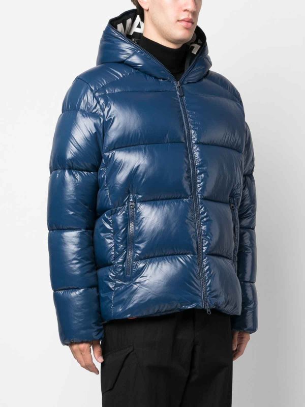 The Best Shops Save The Duck: casual jackets - Logo-patch hooded jacket