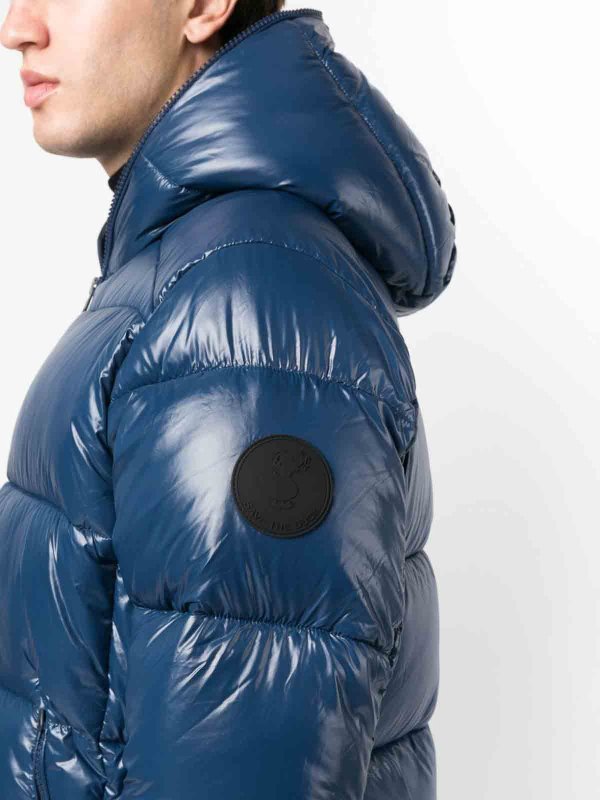 Logo-patch hooded jacket shop online: Save The Duck