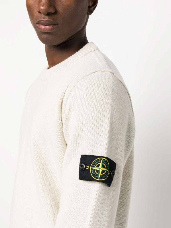 STONE ISLAND: crew necks online - Compass Patch Crew Neck