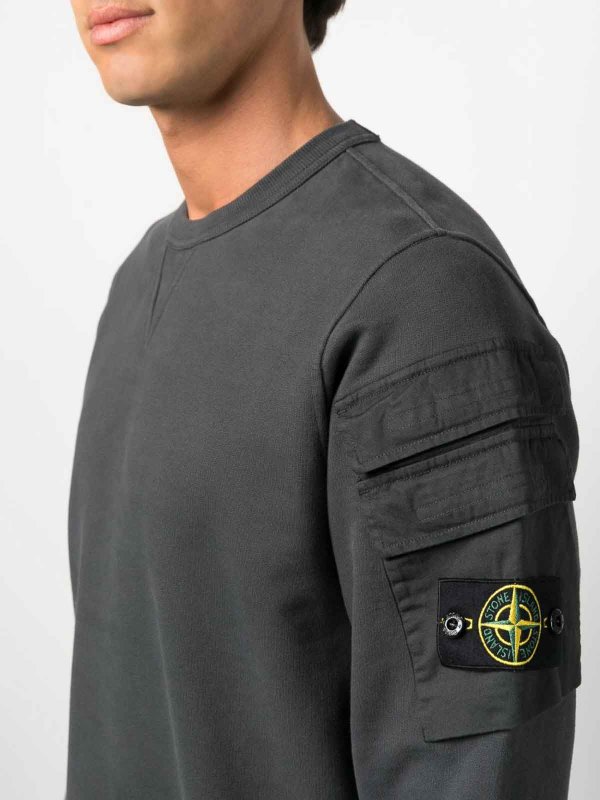 STONE ISLAND buy online クルーネック - グレー