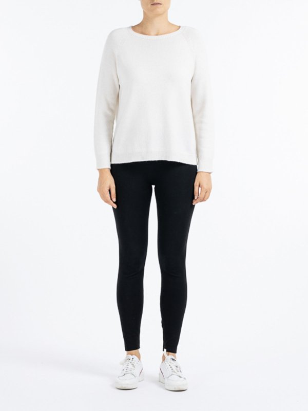 TABARONI CASHMERE: Strickpullover mit Rundhalsausschnitt online - Rundhalspullover - Weiß