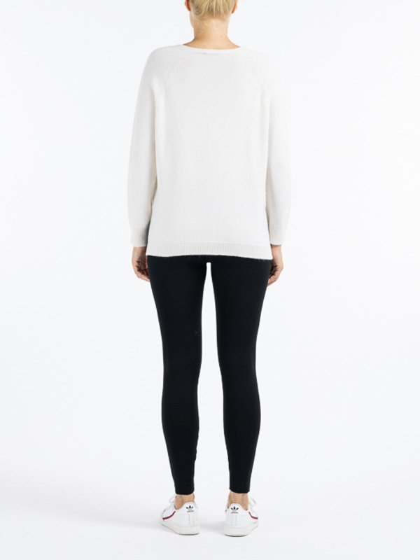 Rundhalspullover - Weiß shop online: TABARONI CASHMERE