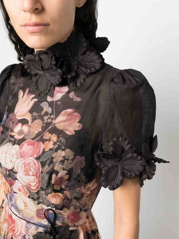 The Best Shops ZIMMERMANN: Knielange Kleider - Knielanges Kleid - Schwarz