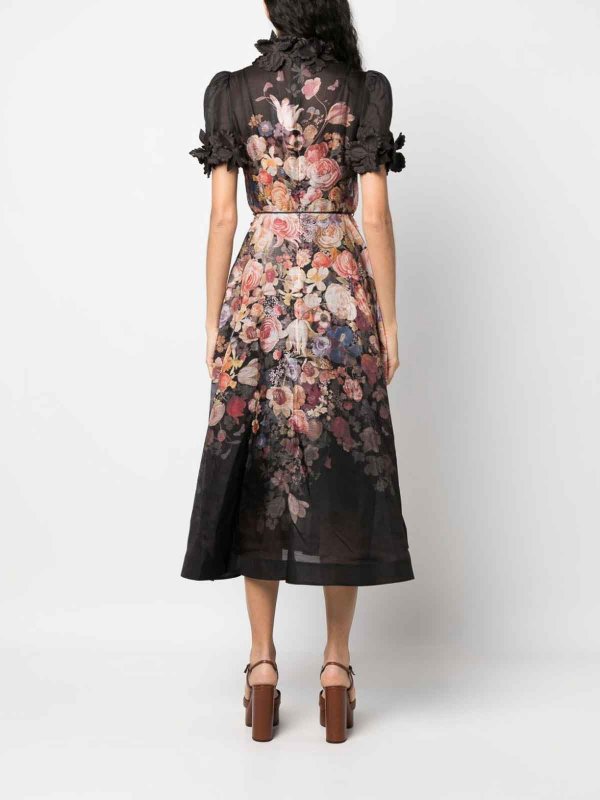 Knielanges Kleid - Schwarz shop online: ZIMMERMANN