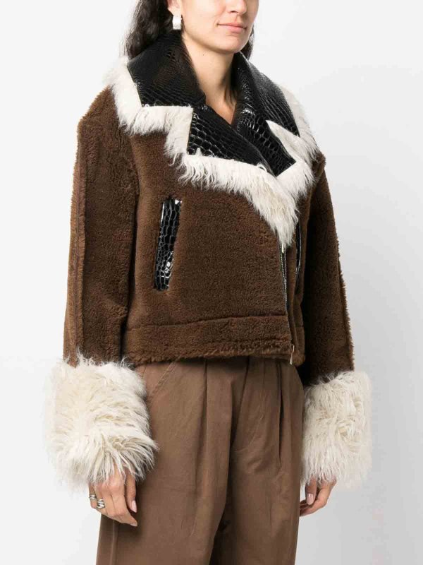 Faux-Shearling Jacket shop online: Pinko