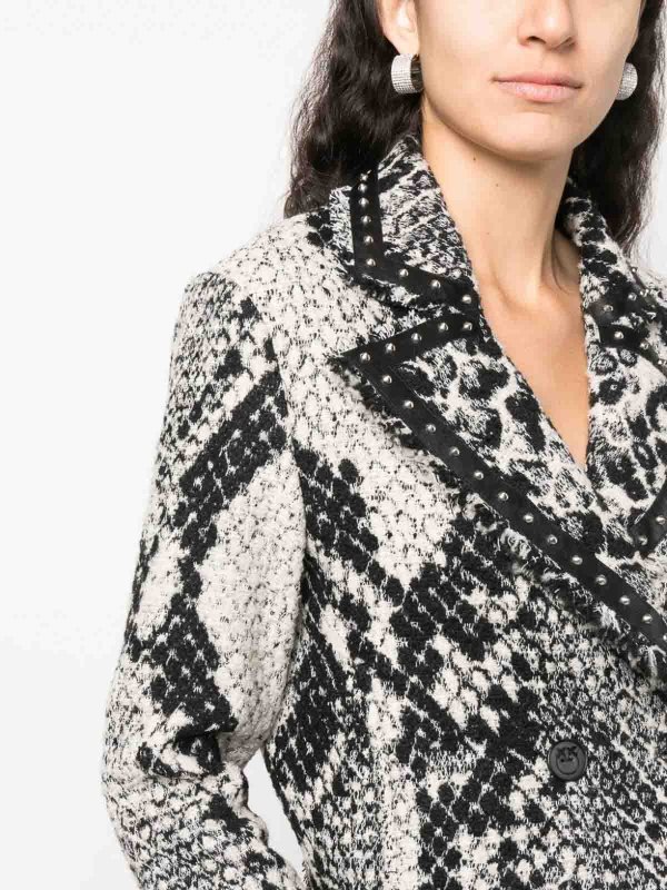 Pinko buy online Snake-effect jacquard jacket