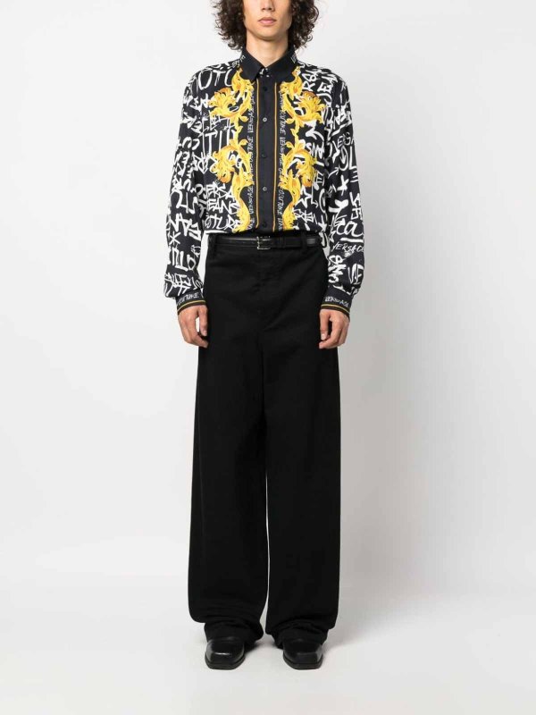 The Best Shops Versace Jeans Couture: シャツ - ブーツカットジーンズ - 黒