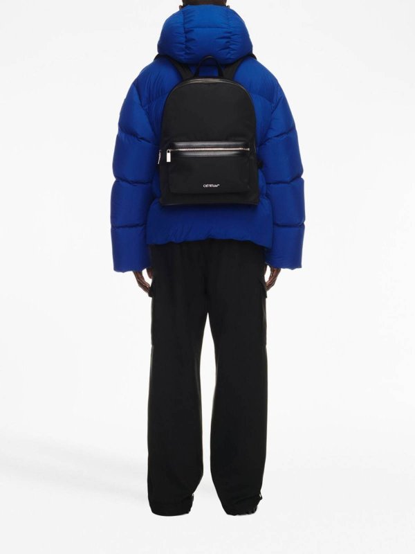 OFF-WHITE buy online Core backpack black logo print faux-leather