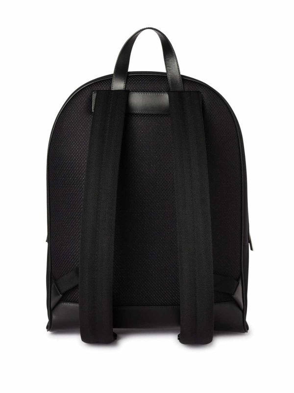 The Best Shops OFF-WHITE: Core backpack black logo print faux-leather