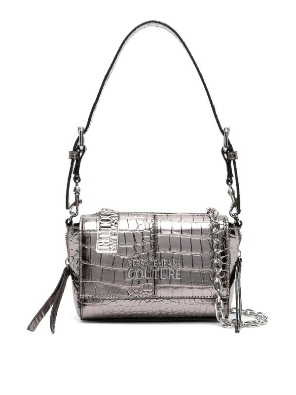 Versace Jeans Couture: cross body bags - Crocodile-Effect Shoulder Bag